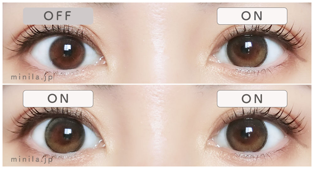 ブラムーン(ワンデー)レポ装着画像両目