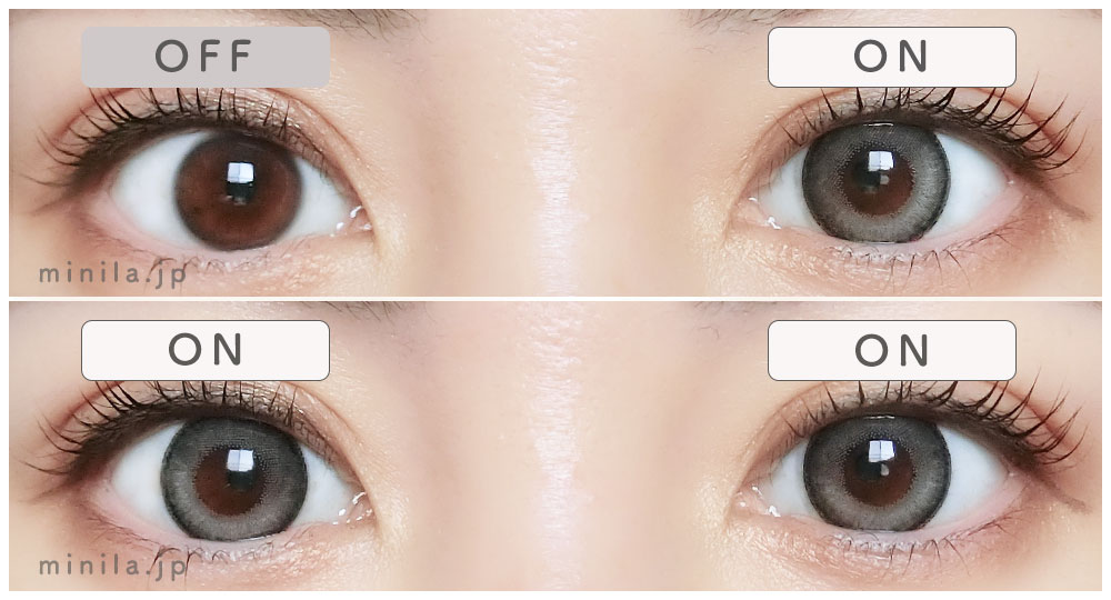 グレムーン(ワンデー)レポ装着画像両目