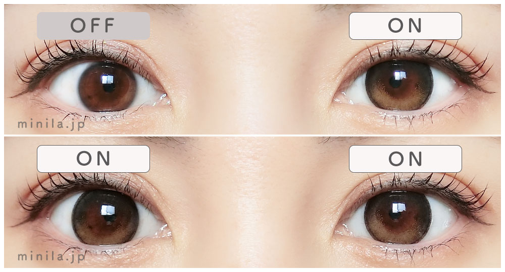 ブラムーン【回らない水光】レポ装着画像両目