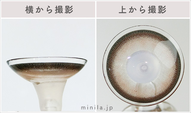 チョコミューレポレンズ写真横と上から