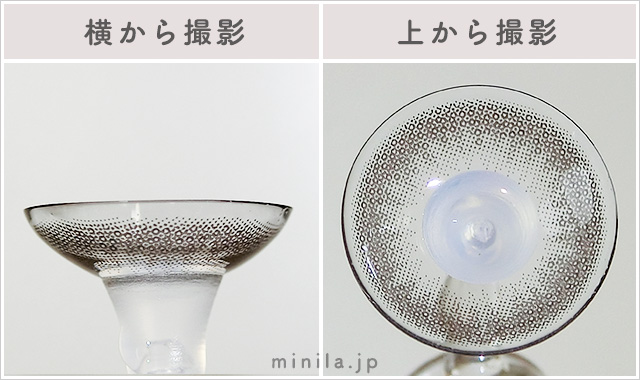 ベイビーモアレポレンズ写真横と上から