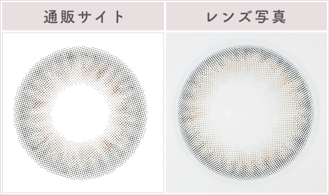 ピュアベールレポレンズ写真通販サイトと比較