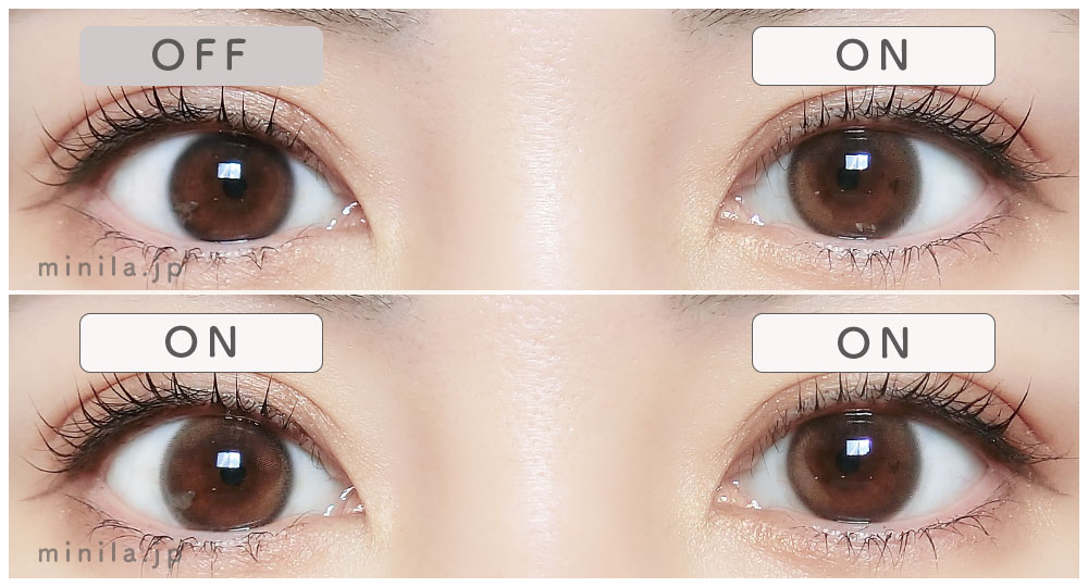 ブラウンネージュレポ装着画像両目