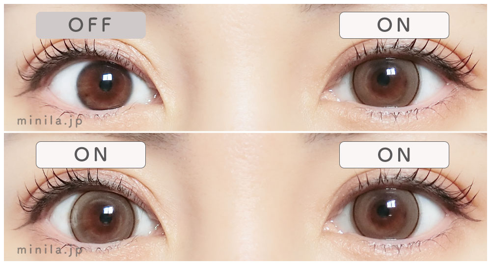 ビッグホロベージュレポ装着画像両目