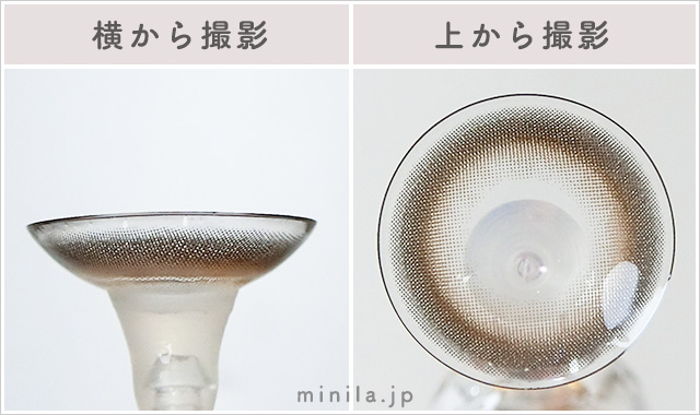 ホイップクリームレポレンズ写真横と上から