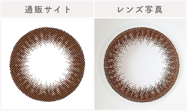 シャイニーブラウンレポレンズ写真通販サイトと比較