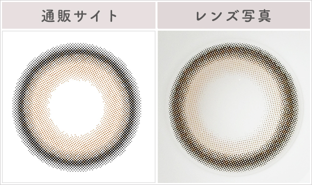 ティラミスリングレポレンズ写真通販サイトと比較
