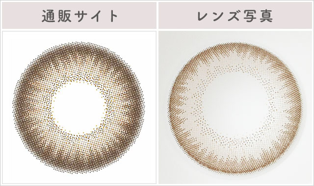 ぽんぽこたぬき(パールライトブラウン)レポレンズ写真通販サイトと比較