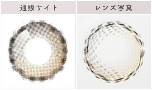 カレンブラウンレポレンズ写真通販サイトと比較