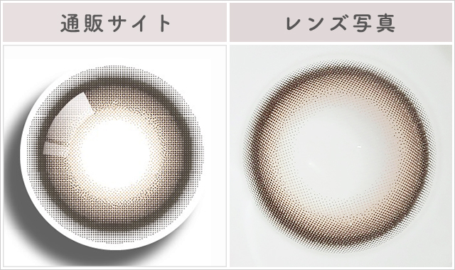 ルナブラウンレポレンズ写真通販サイトと比較