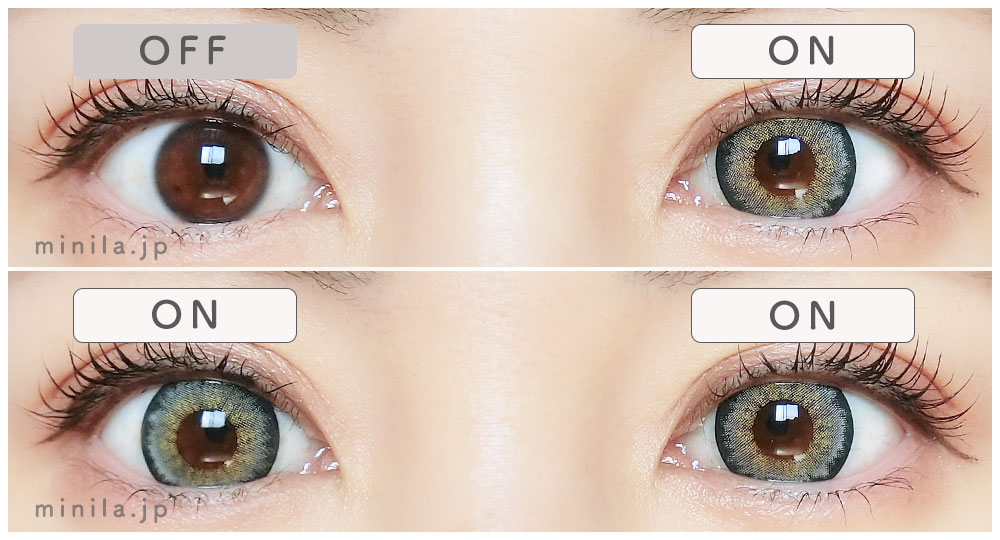 イエン（ワンデー）レポ装着画像両目