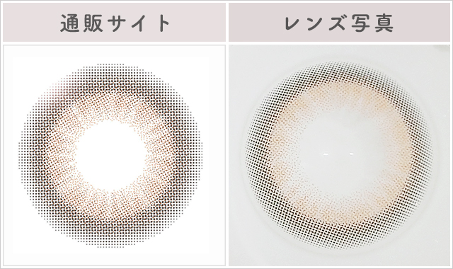 ベビーブラウンレポレンズ写真通販サイトと比較