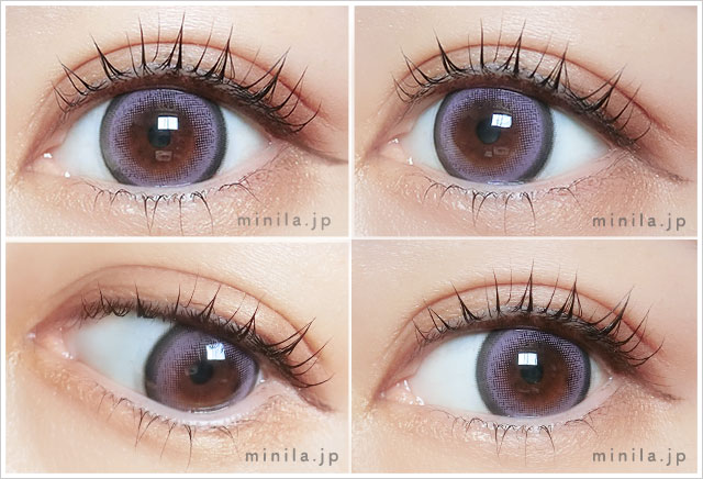 ちゅるんミストパープルレポ装着画像色んな角度から