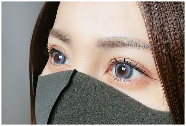 ちゅるんシュガーブルーレポ装着画像引きで撮影