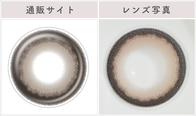 ヌガーブラウンレポレンズ写真通販サイトと比較
