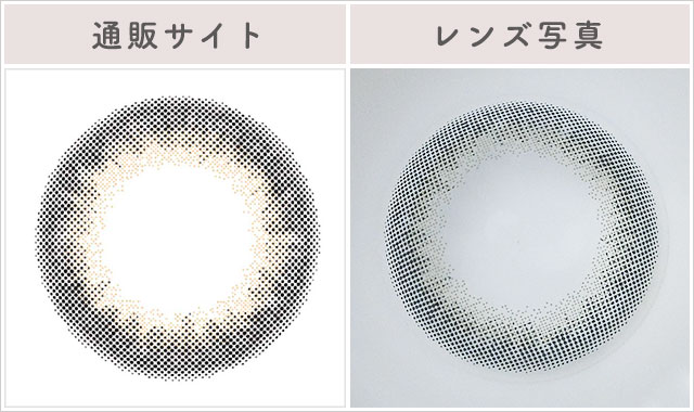 ルースブラックレポレンズ写真通販サイトと比較