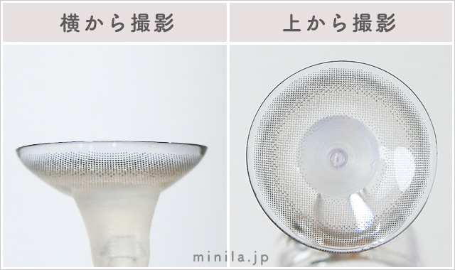 めにあいソーダレポレンズ写真横と上から