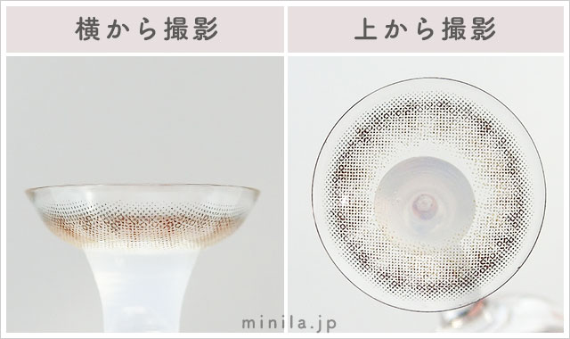 くらげ(ワンデー)レポレンズ写真横と上から