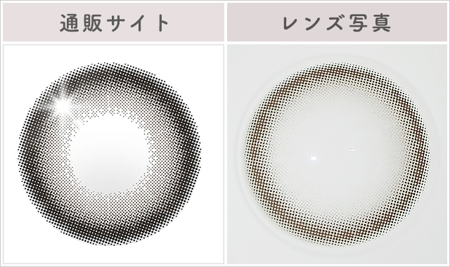 ボンボングレーレポレンズ写真通販サイトと比較