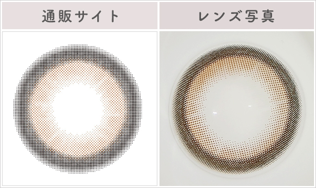 ブラウンバニー(ワンデー)レポレンズ写真通販サイトと比較