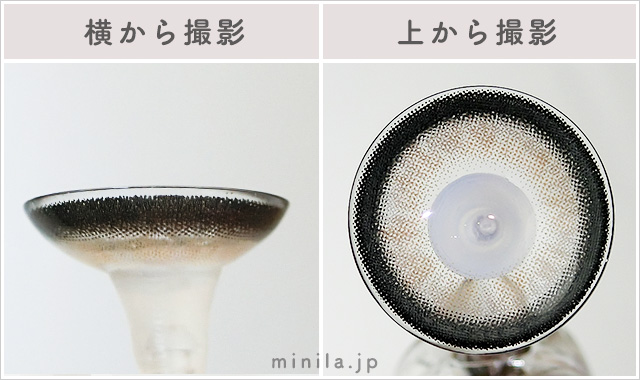 プリガールグレーレポレンズ写真横と上から