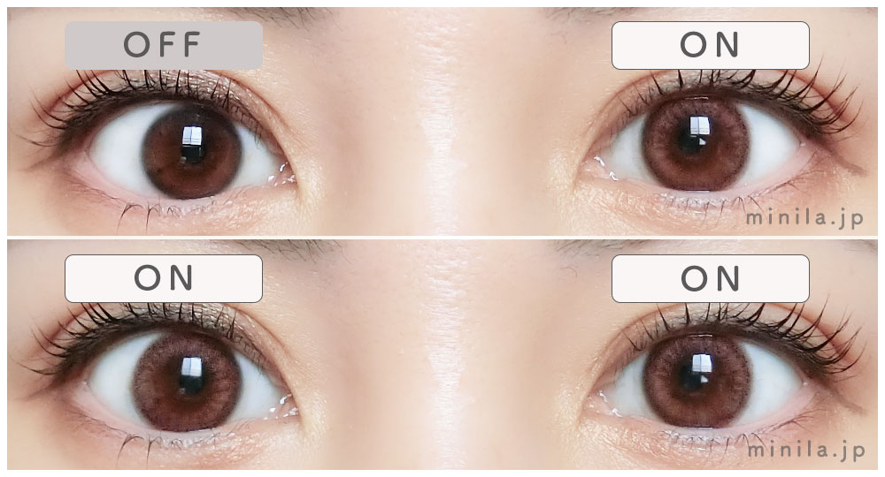 キャンディピンクレポ装着画像両目