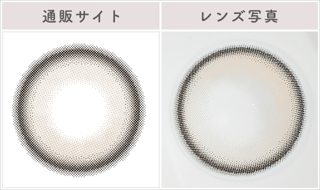 リュヌベージュレポレンズ写真通販サイトと比較