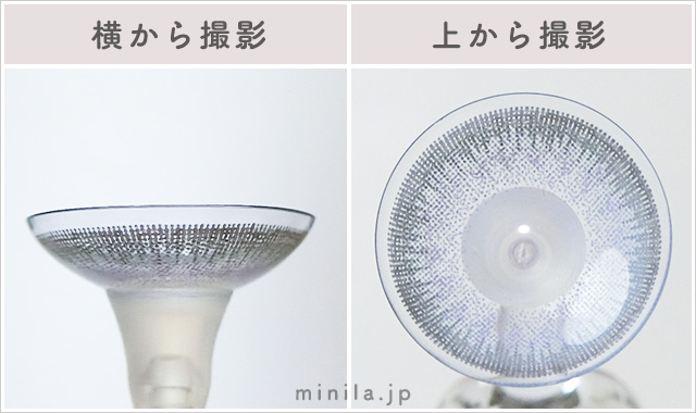 アジサイレポレンズ写真横と上から
