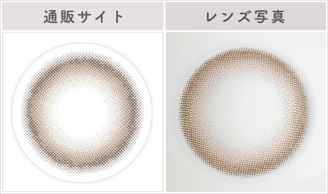 シャイブラウンレポレンズ写真通販サイトと比較