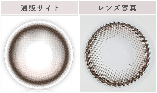 シリアルベージュレポレンズ写真通販サイトと比較