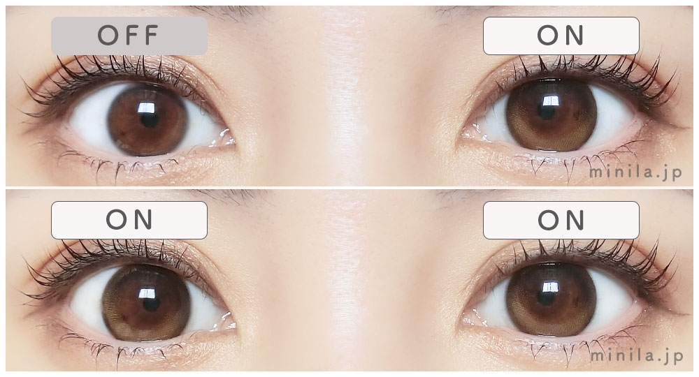 リアリーブラウンレポ装着画像両目