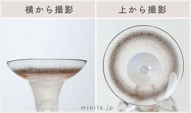 クリームローズレポレンズ写真横と上から