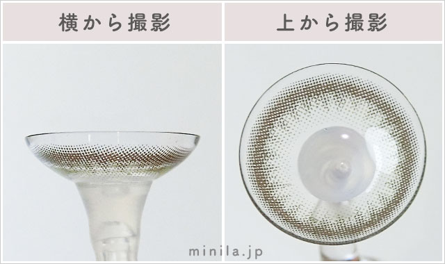 ペリドットレポレンズ写真横と上から